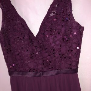 Deep purple prom dress